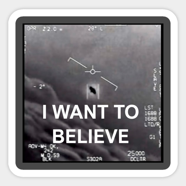 I Want to Believe Target Lock Sticker by Starbase79